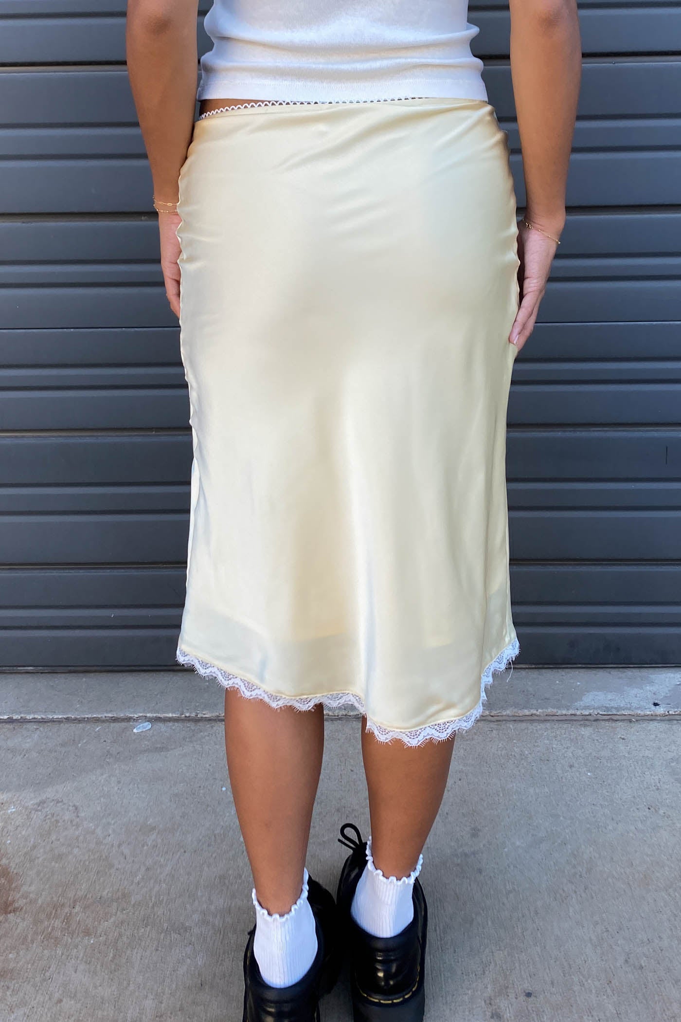 Satin Midi Skirt