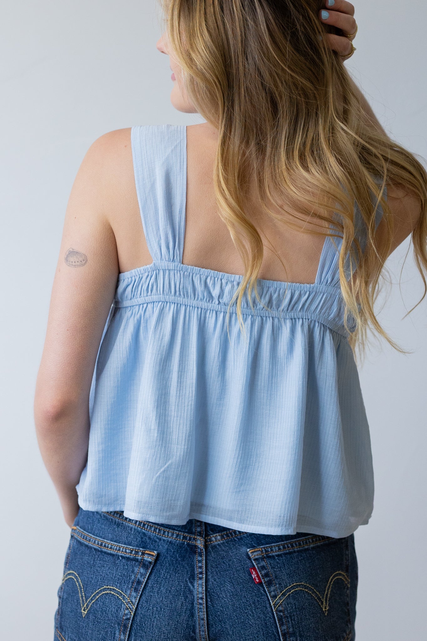 Tie Front Babydoll Tank