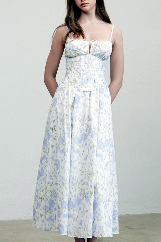 Floral Corset Midi Dress