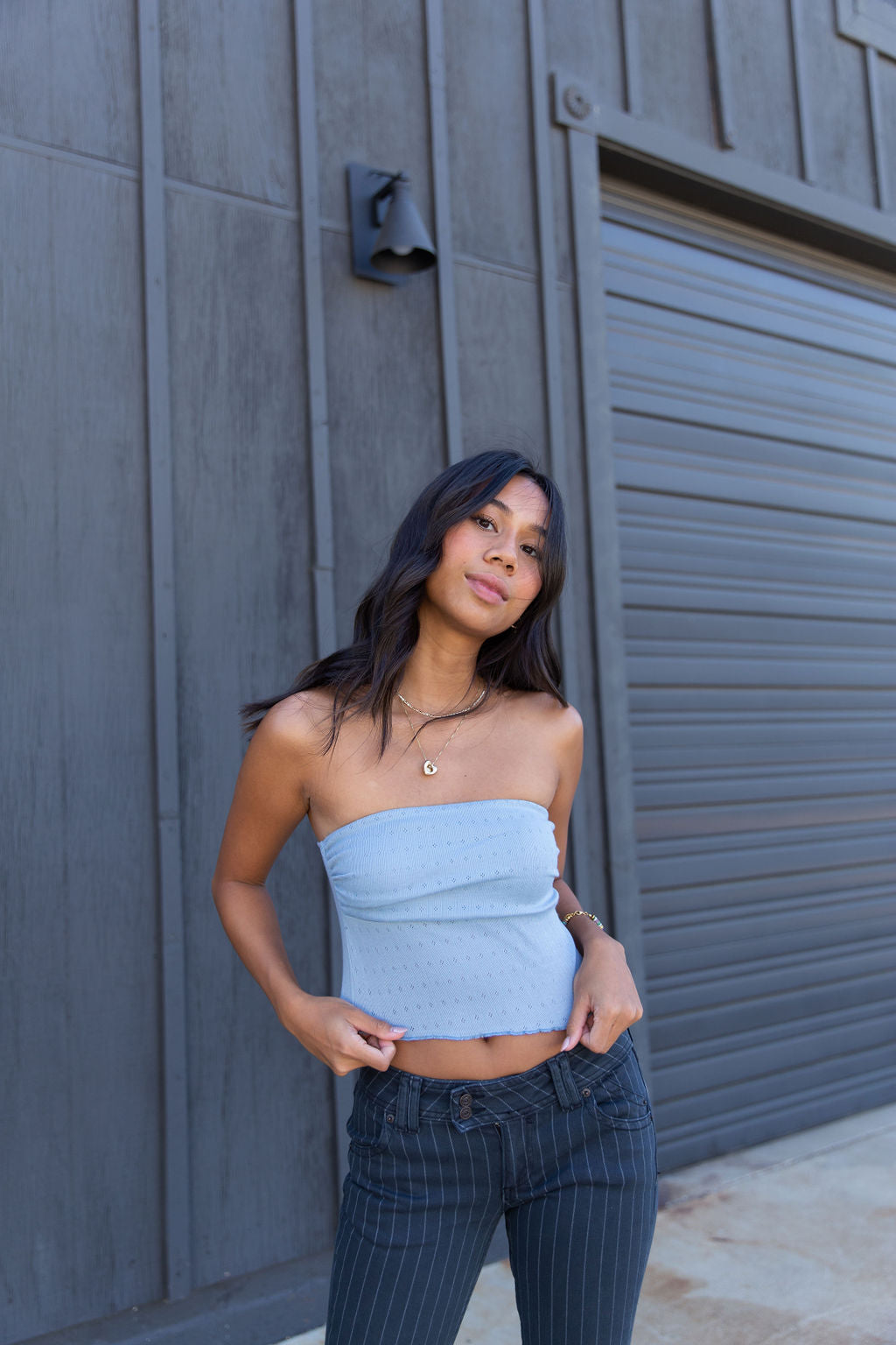 The Fave Basic Pointelle Tube Top