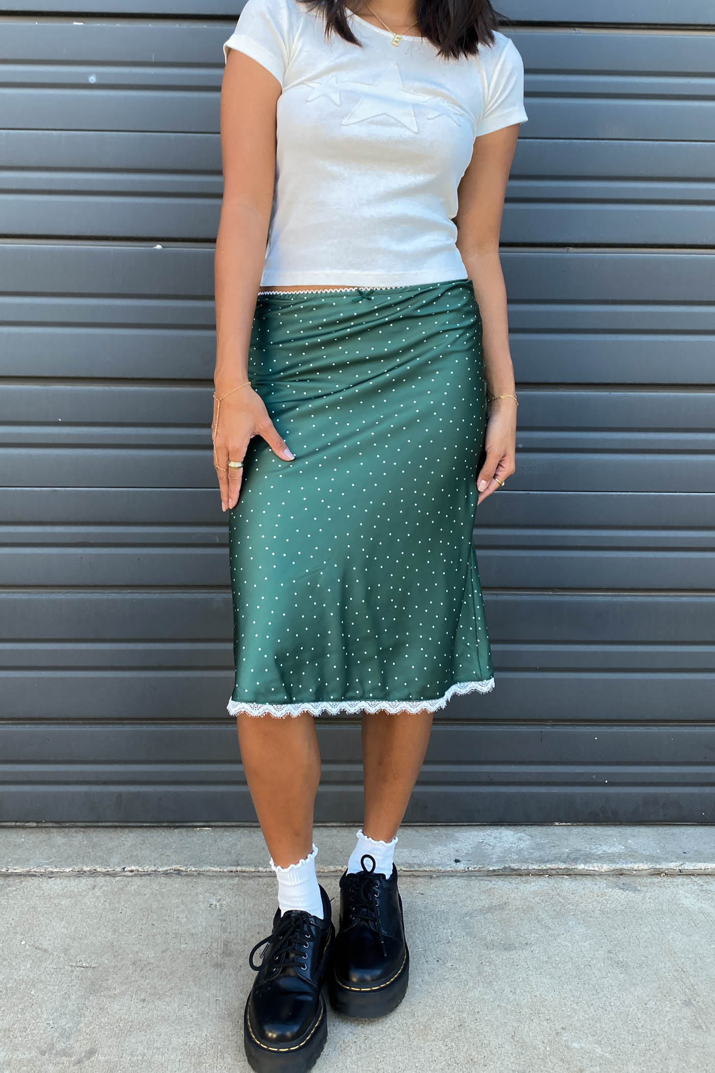 Satin Midi Skirt