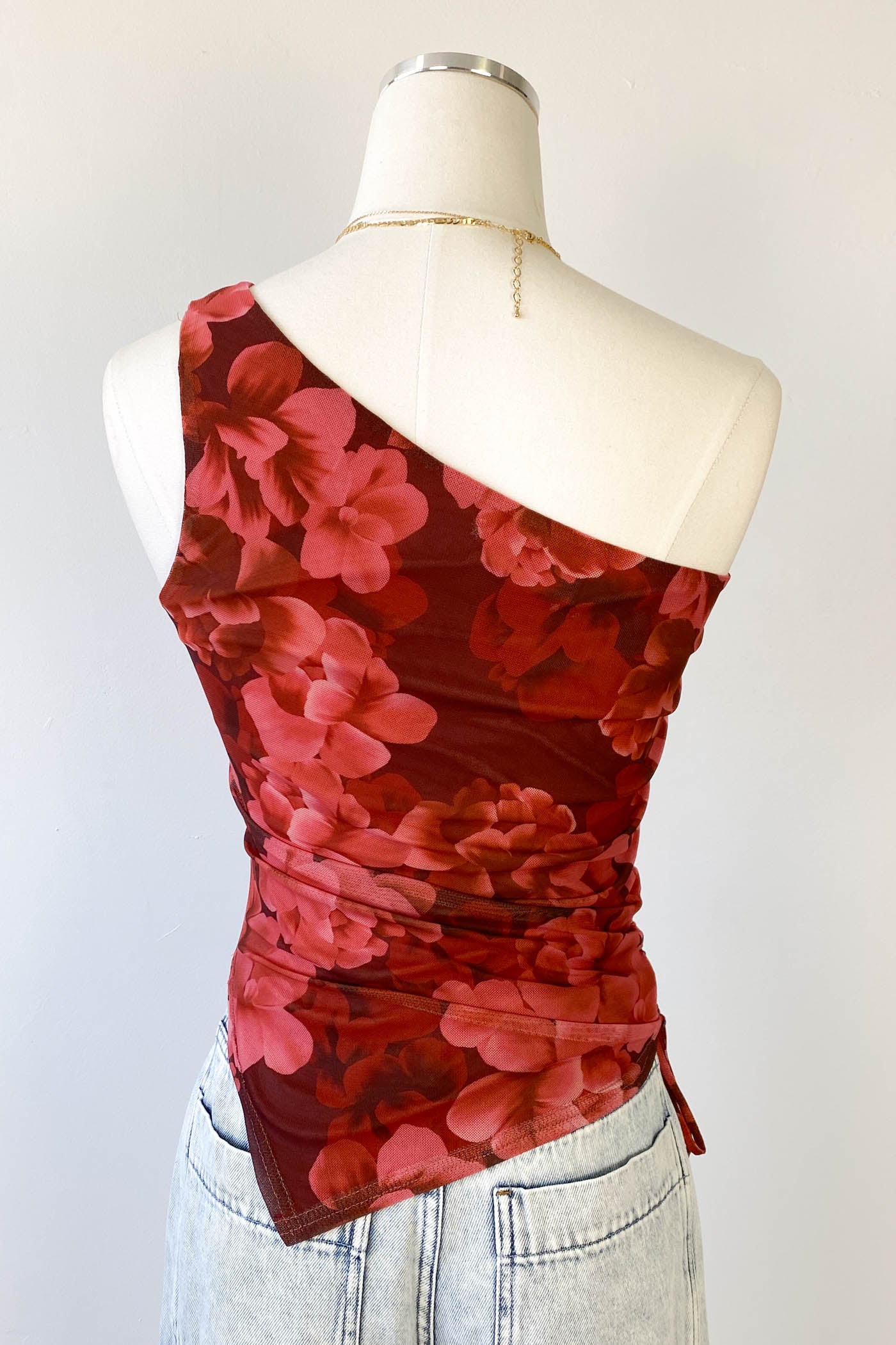 Asymmetrical Floral Top