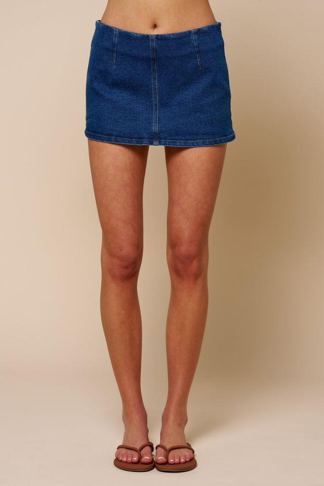 Denim Mini Skort