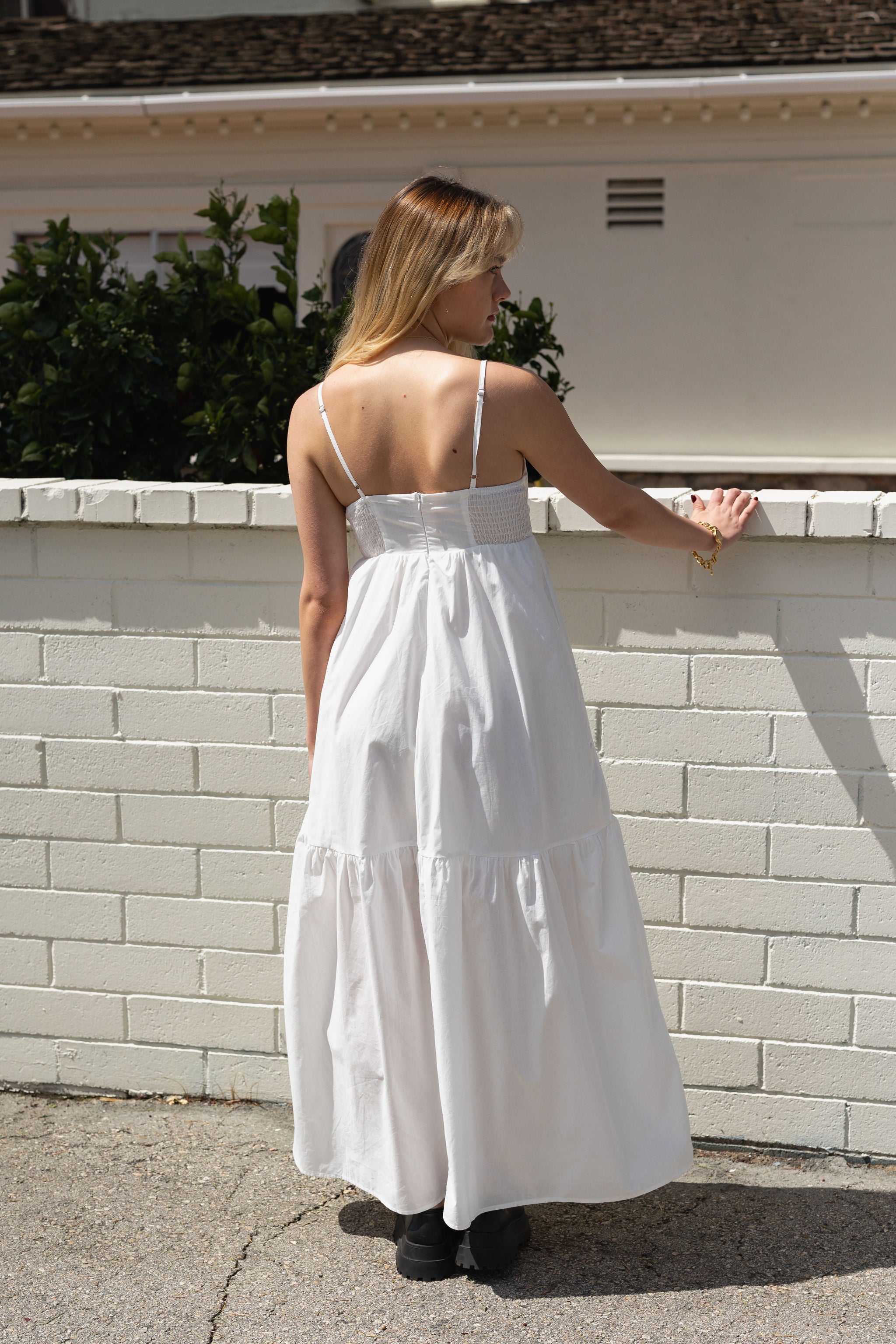 Sweetheart Strapless Tiered Maxi Dress