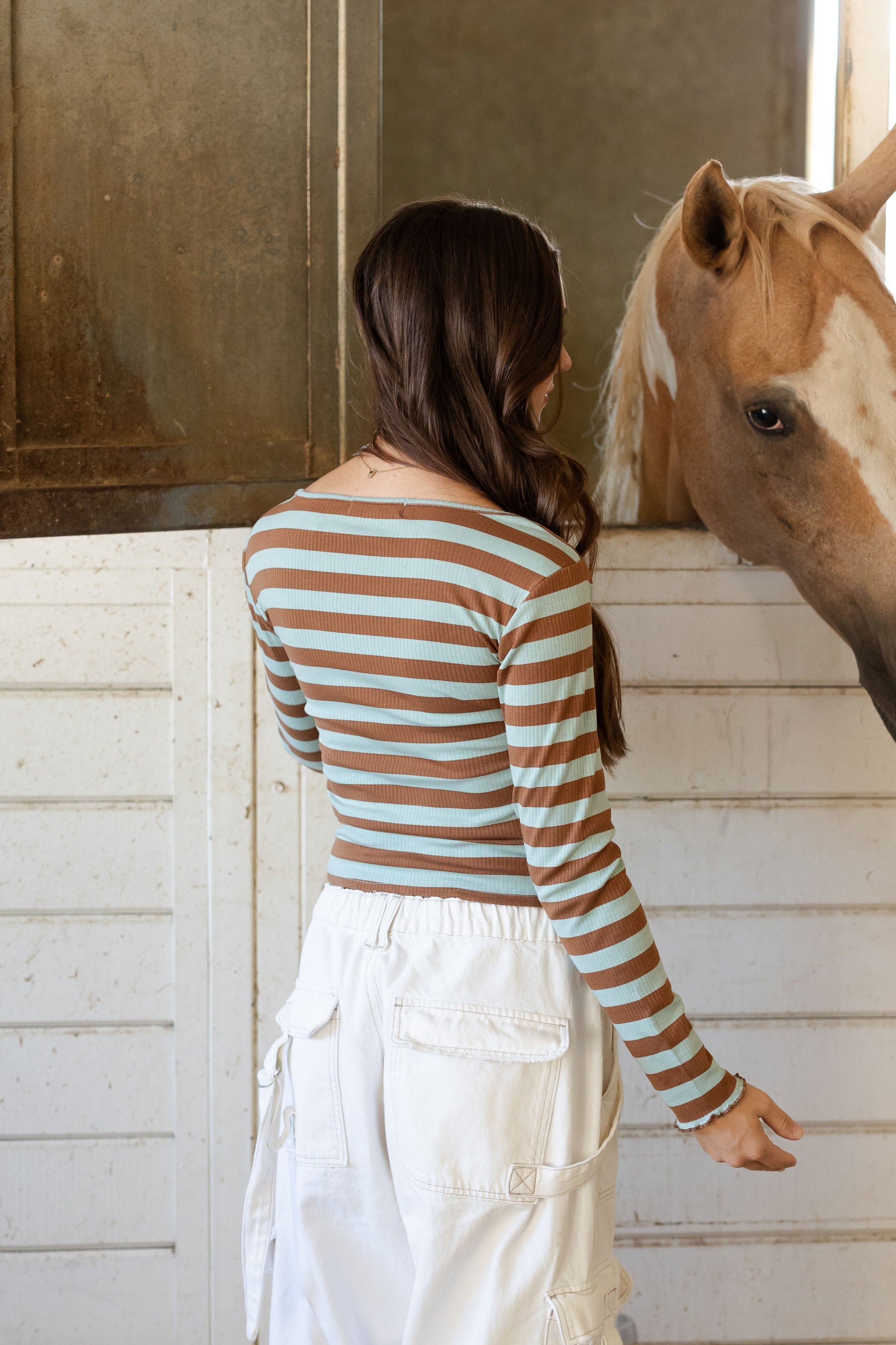 Striped Long Sleeve Top