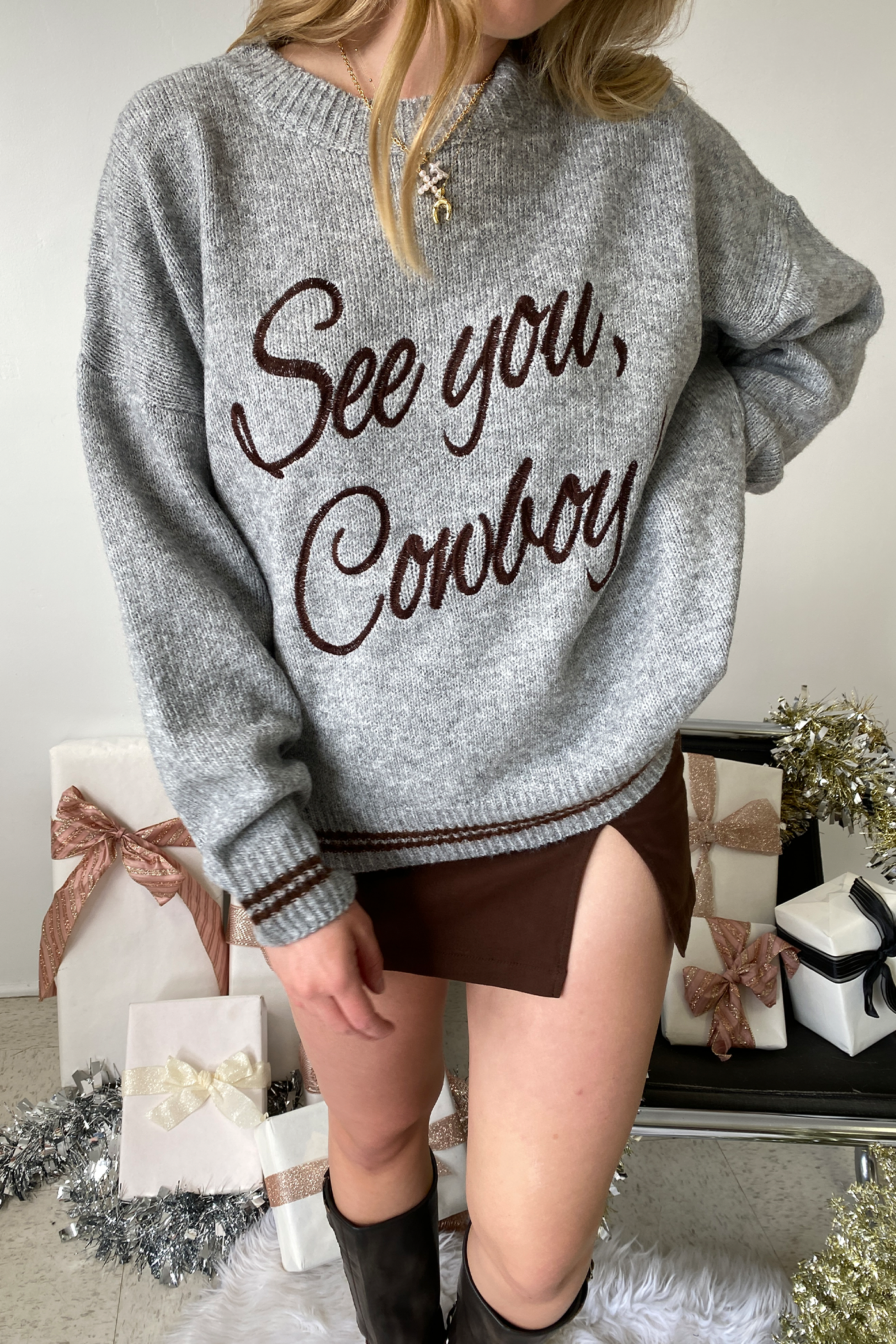 See You Cowboy Knit Sweater