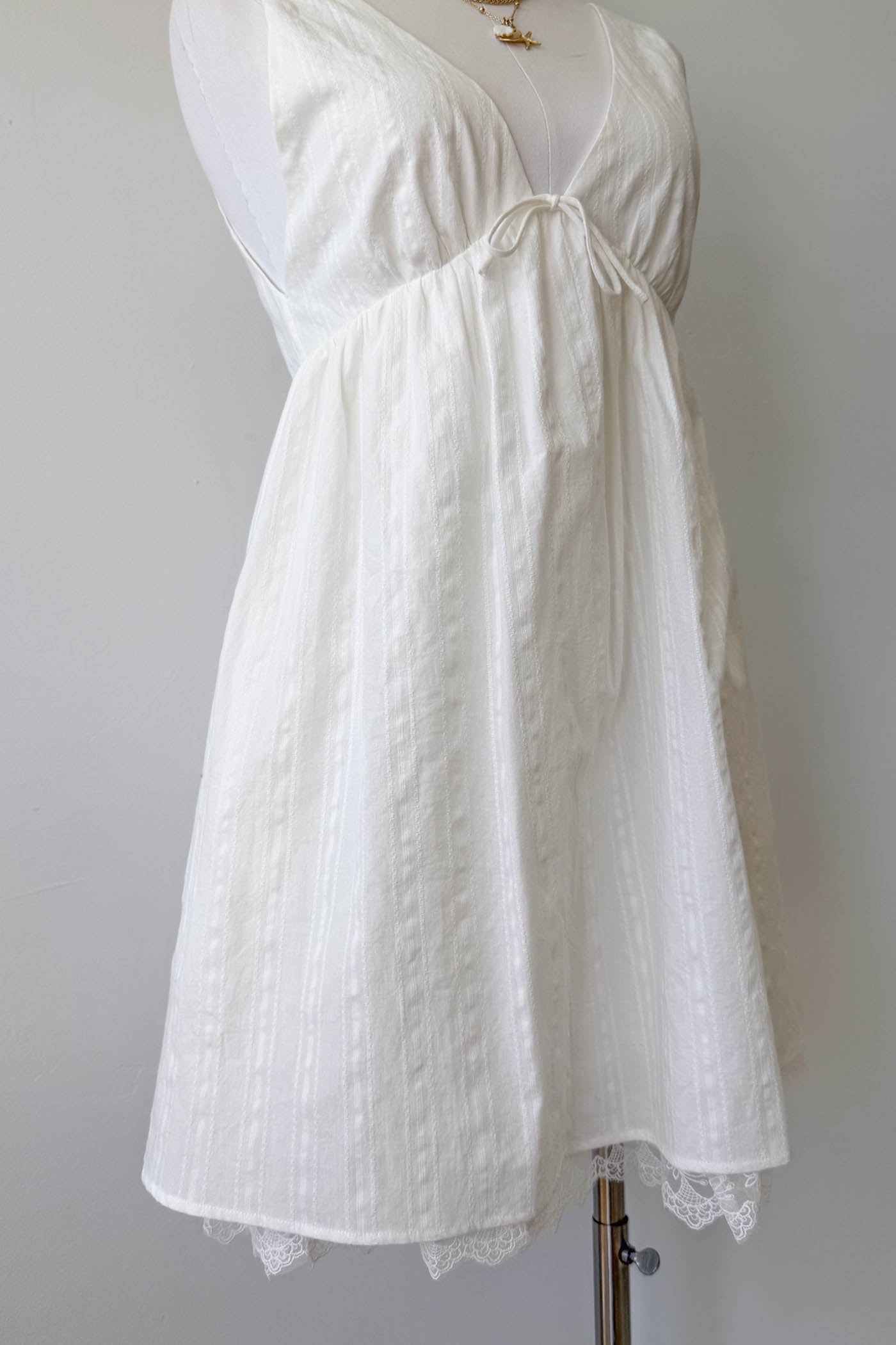 White Sleeveless Mini Dress