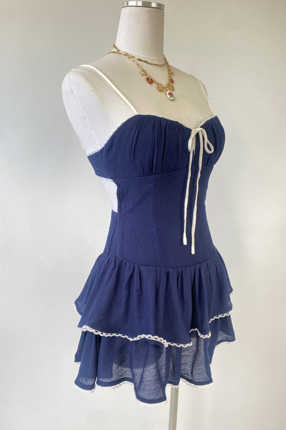 Cutout Cap Sleeve Mini Cami Dress
