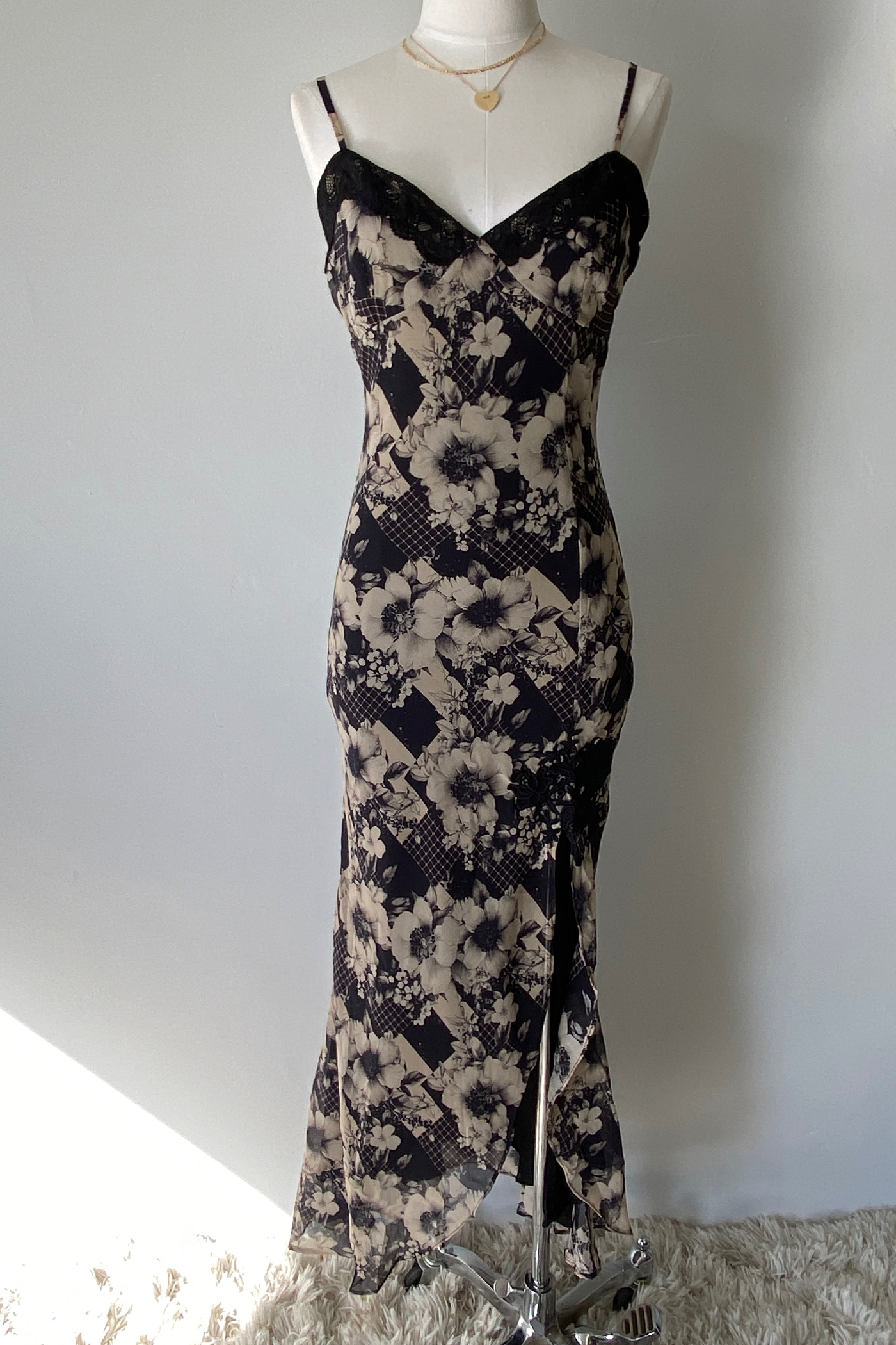 Mixed Floral Midi Dress