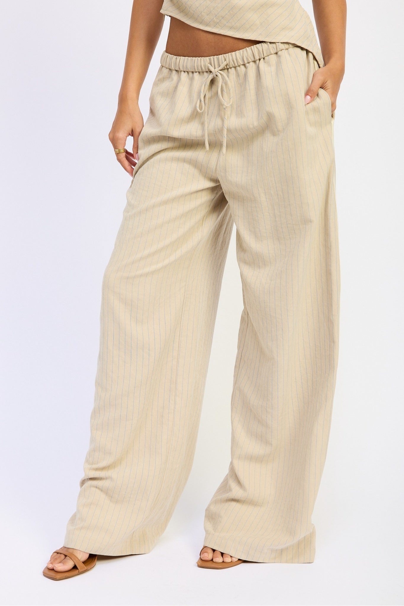 Stripe Wide Leg Pants