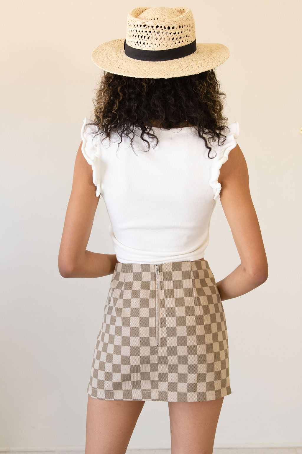 Another Love Checkered Mini Skirt