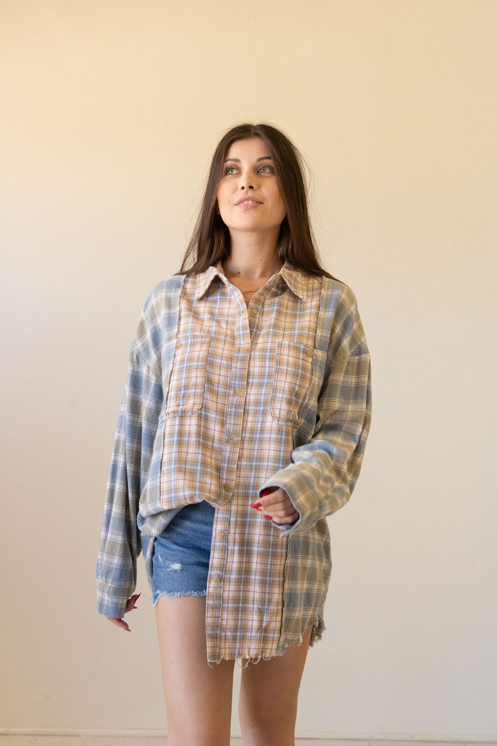 Born Bold Oversized Flannel Top