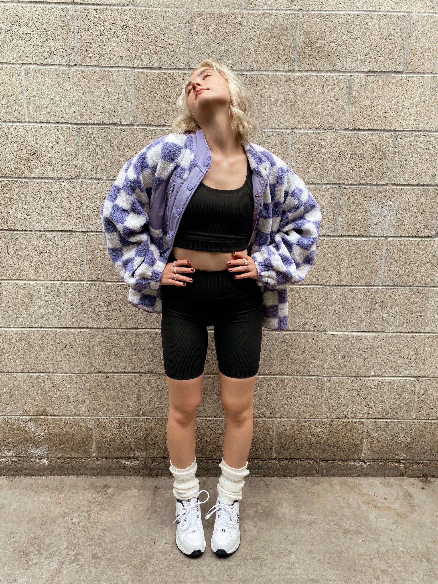 The Upgrade Checkered Sherpa Jacket