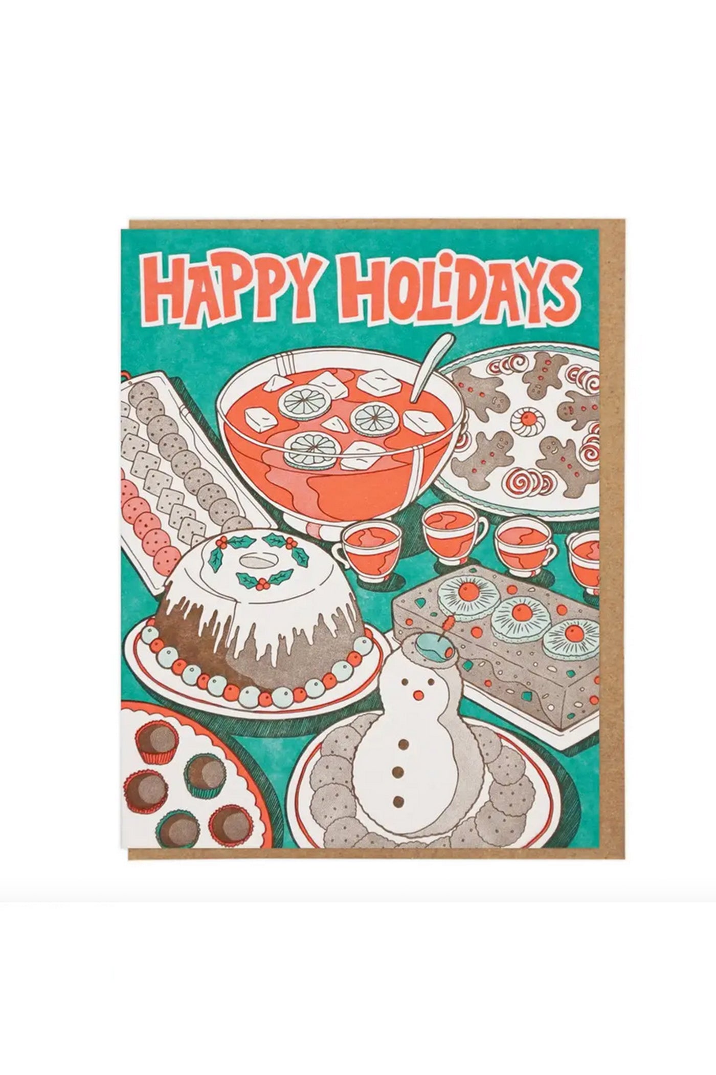 Happy Holidays Party Food Holiday Card