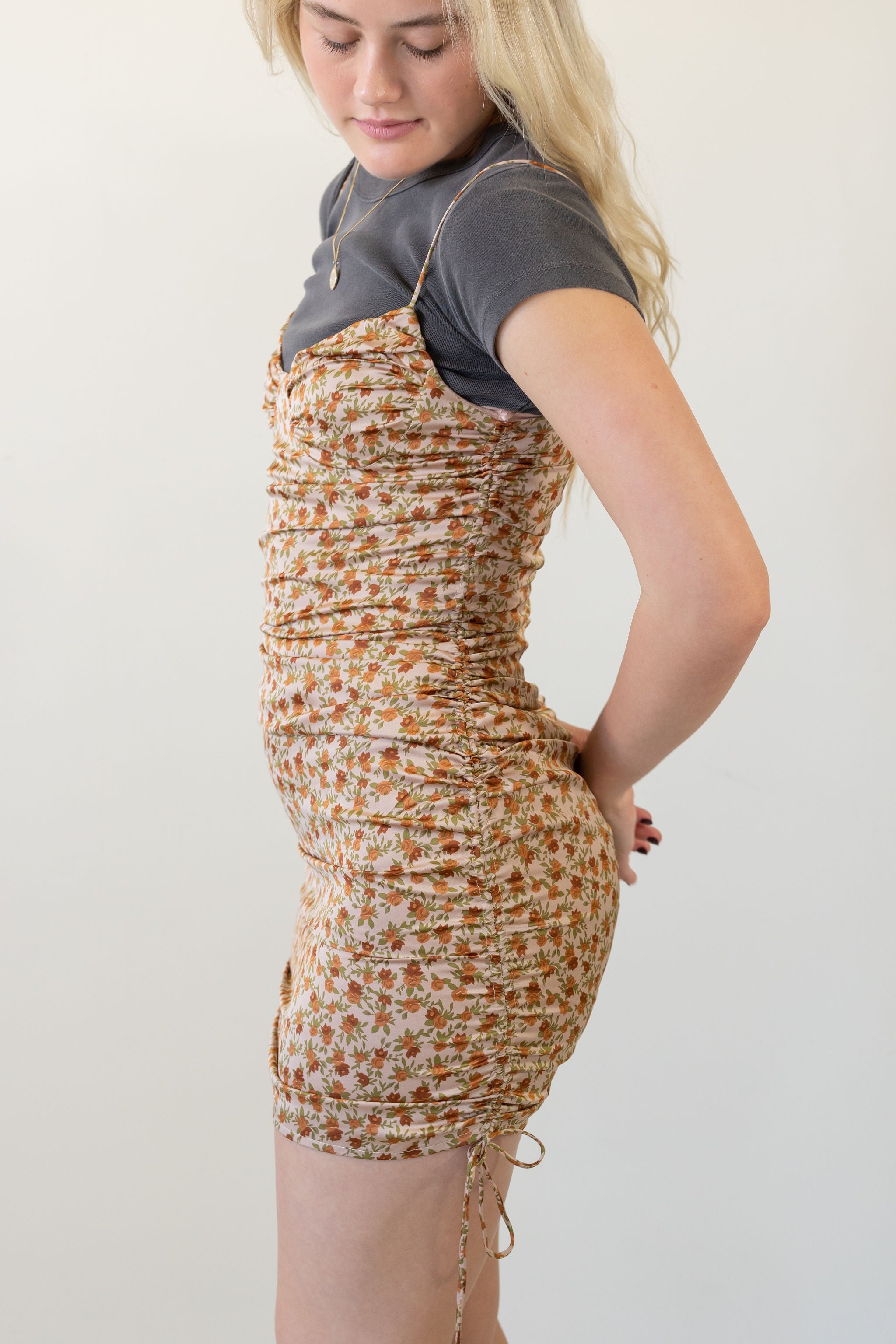 Nonsense Floral Satin Cami Dress