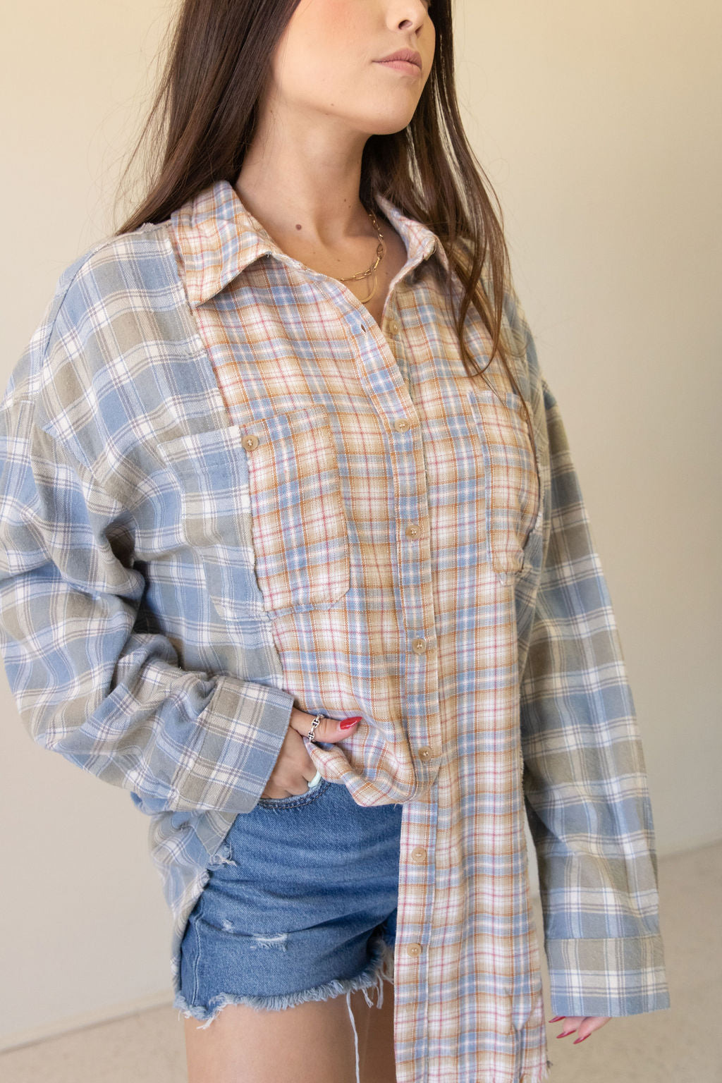Born Bold Oversized Flannel Top
