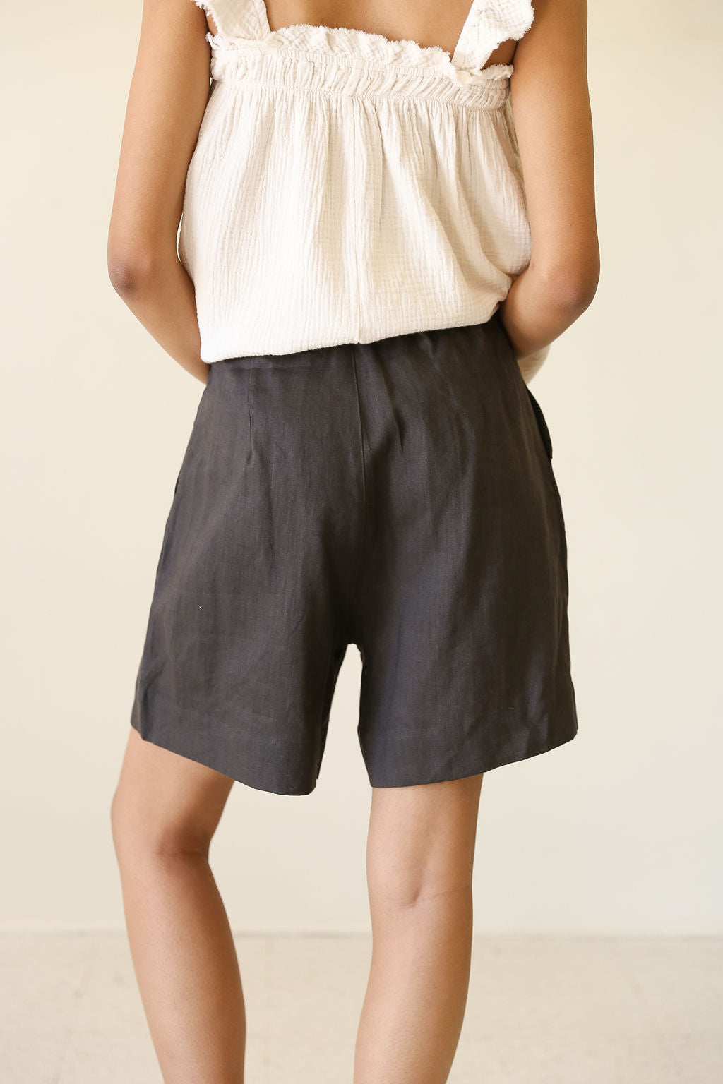 Golden Hour Pleated High Rise Shorts by For Good