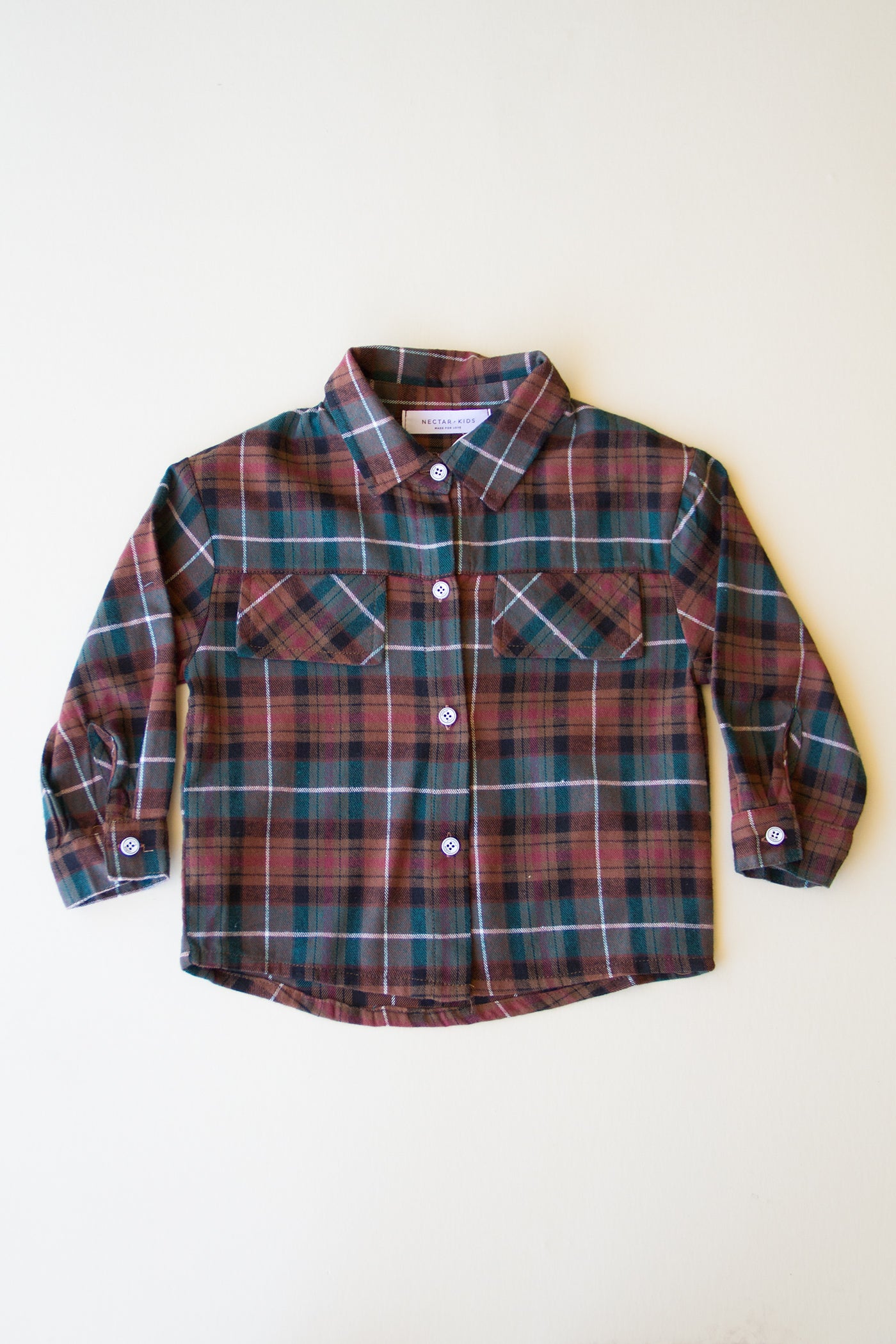 Long Sleeve Flannel Kids Top by Nectar Kids
