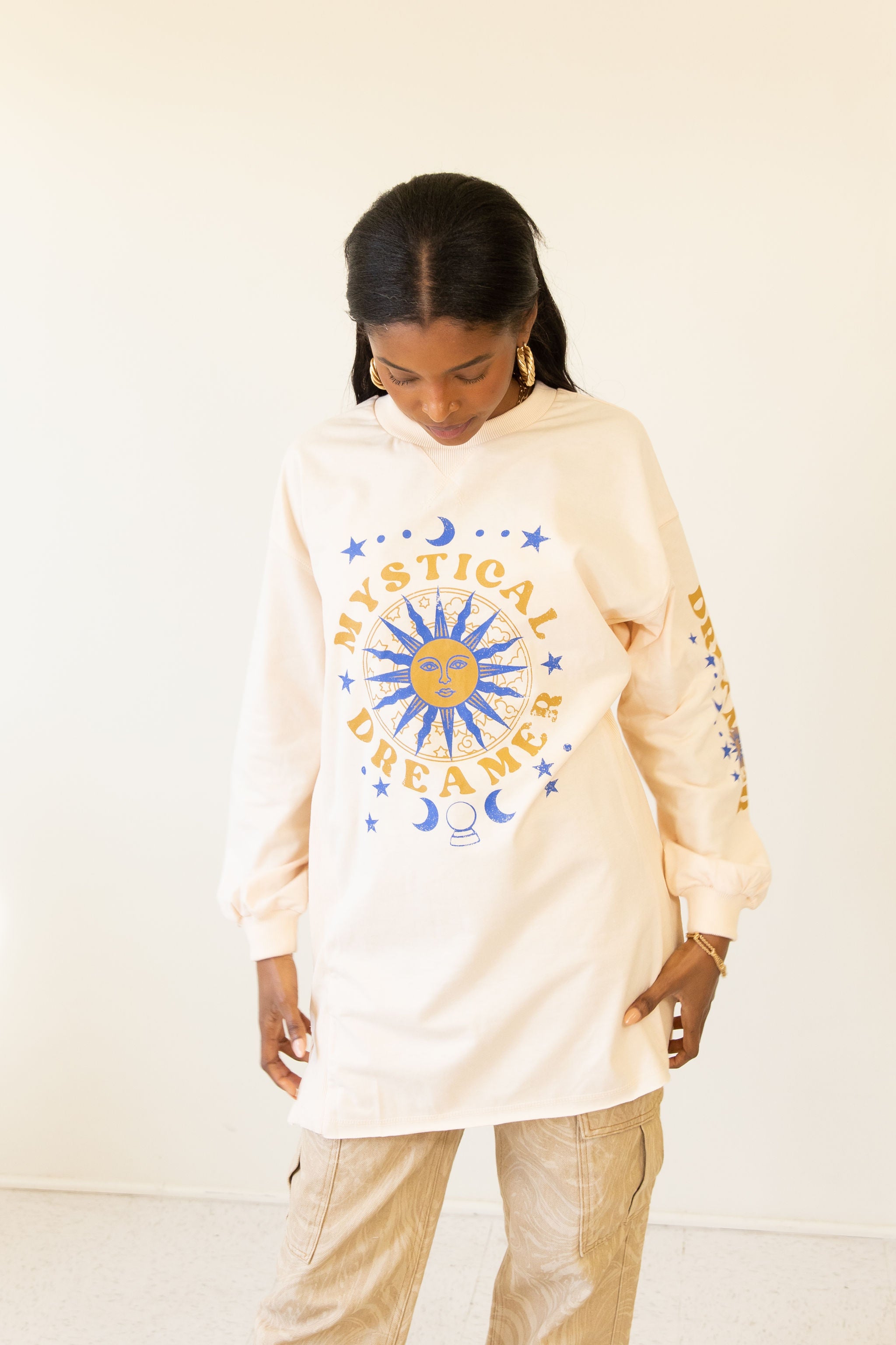 Mystical Dream Graphic T-Shirt Dress