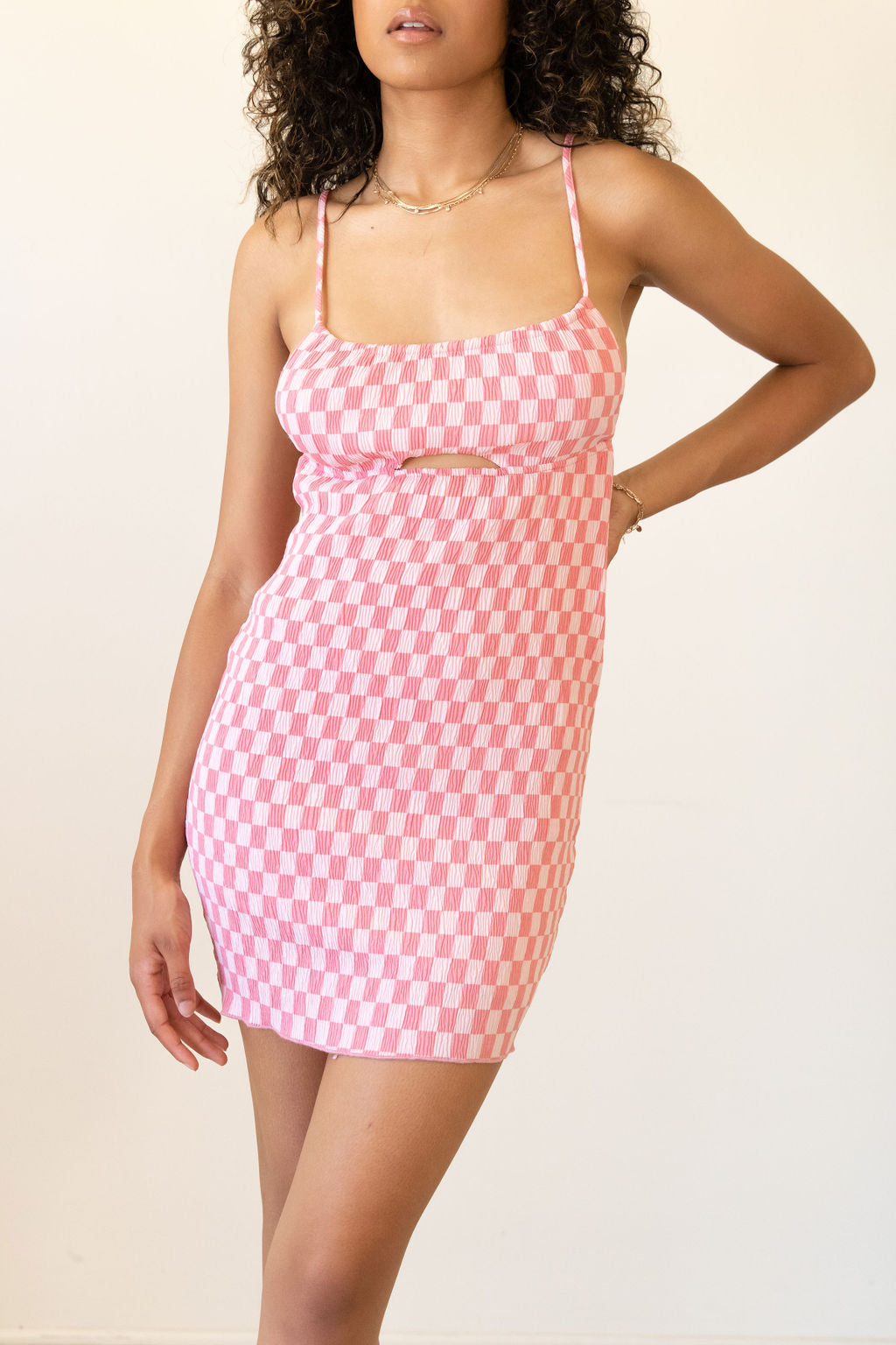 Patience Checkered Cami Dress