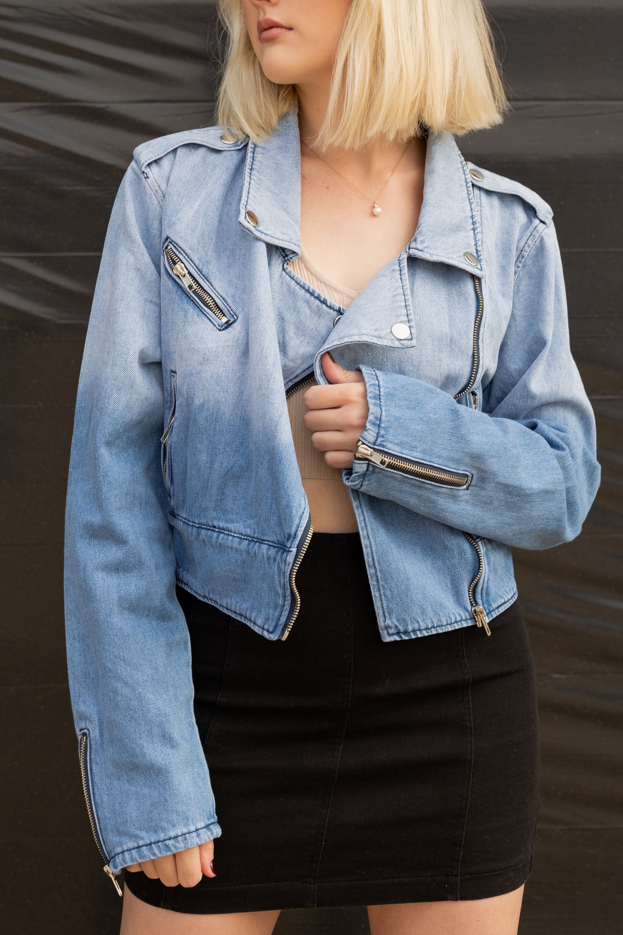 Leave Now Denim Jacket by For Good