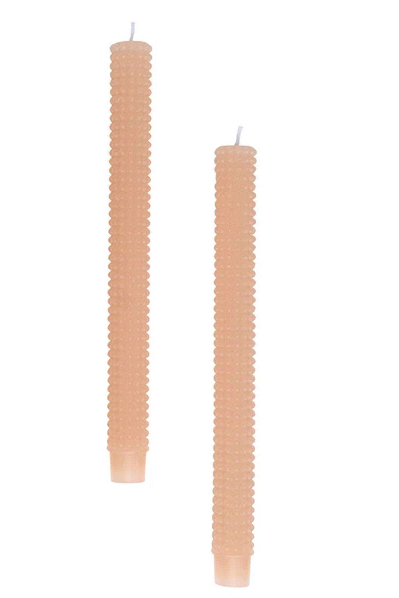 Unscented Hobnail Taper Candles- Pink