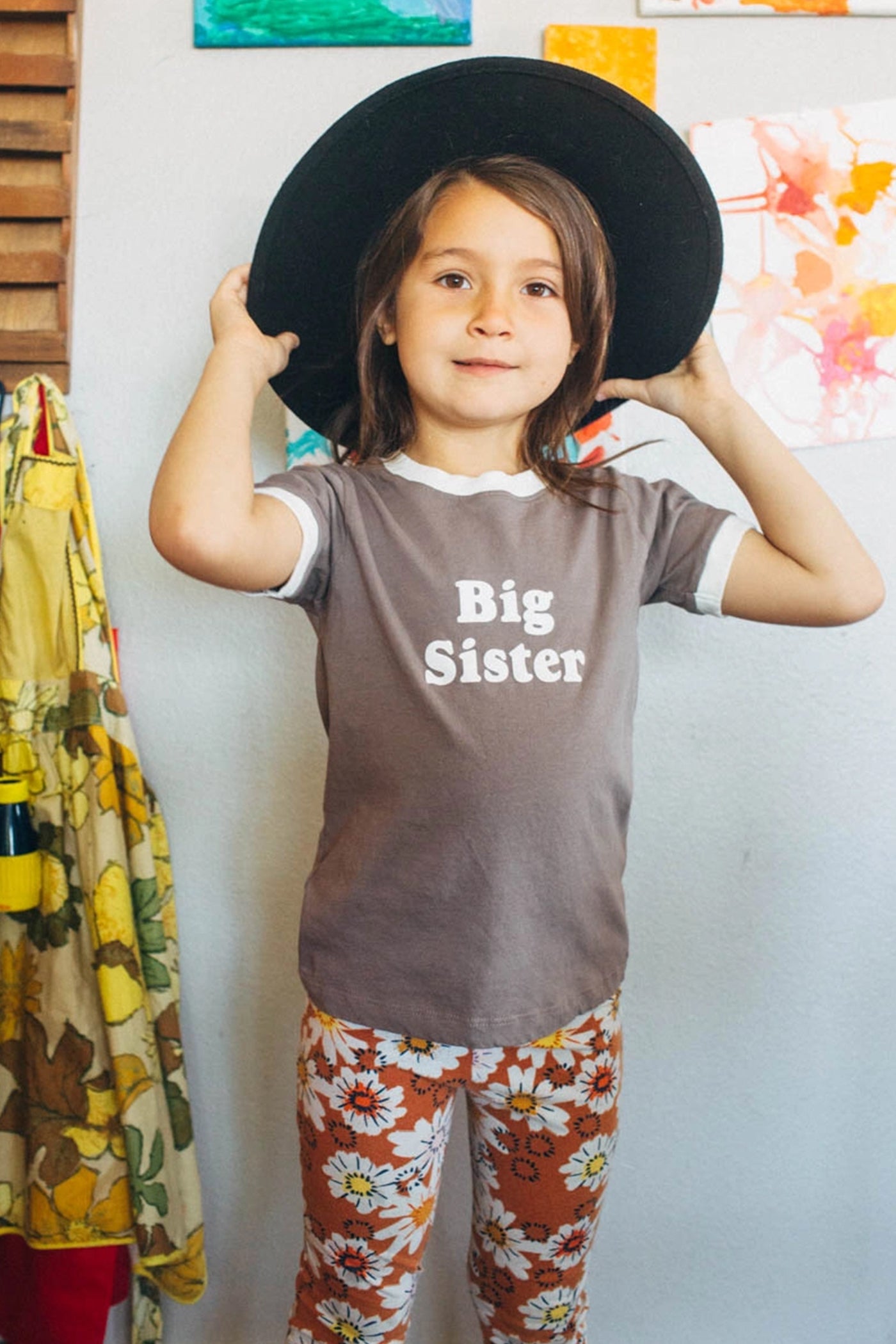 Big Sister Ringer Kids Tee by The Bee & The Fox