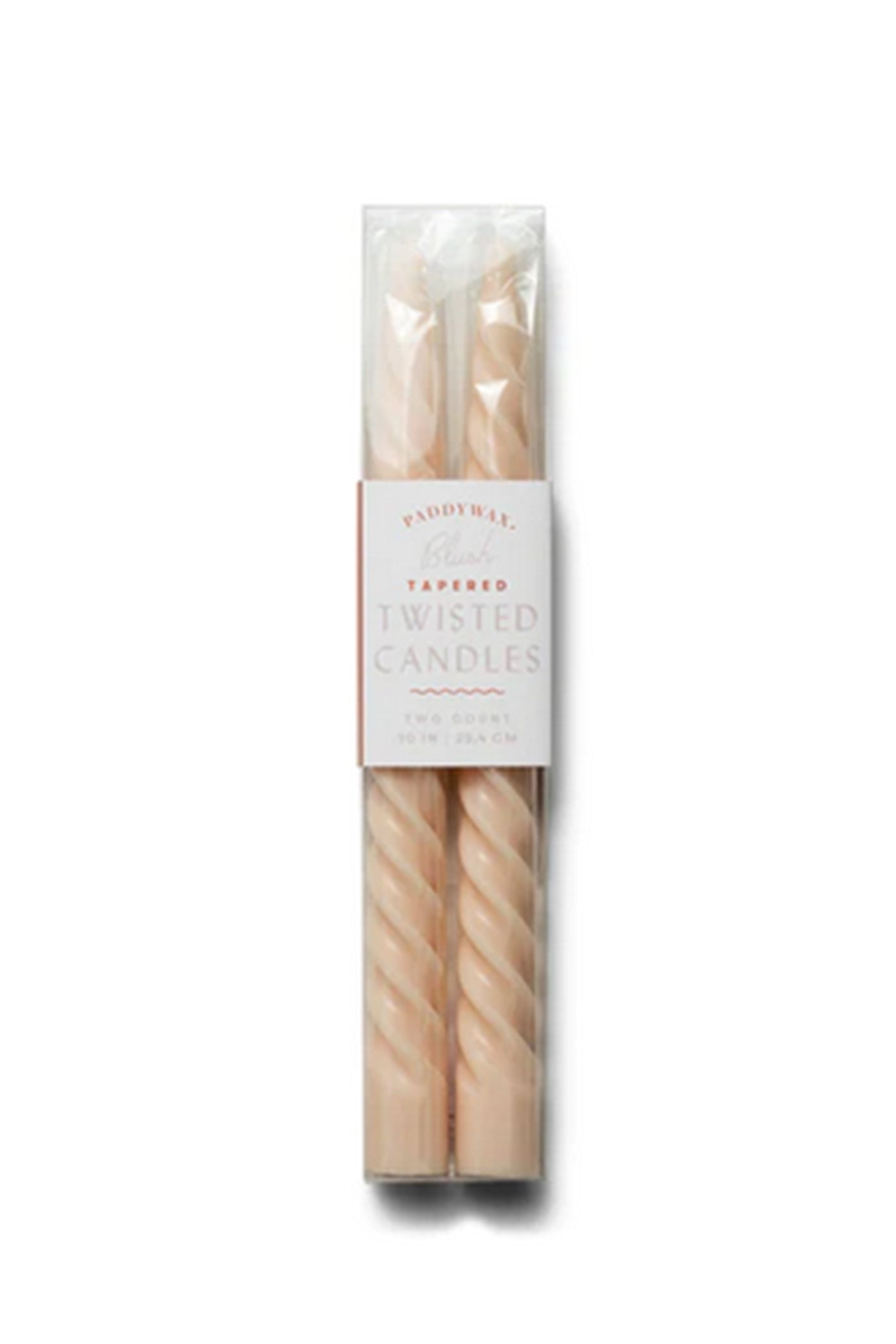 Blush Twisted Taper Candles by Paddywax