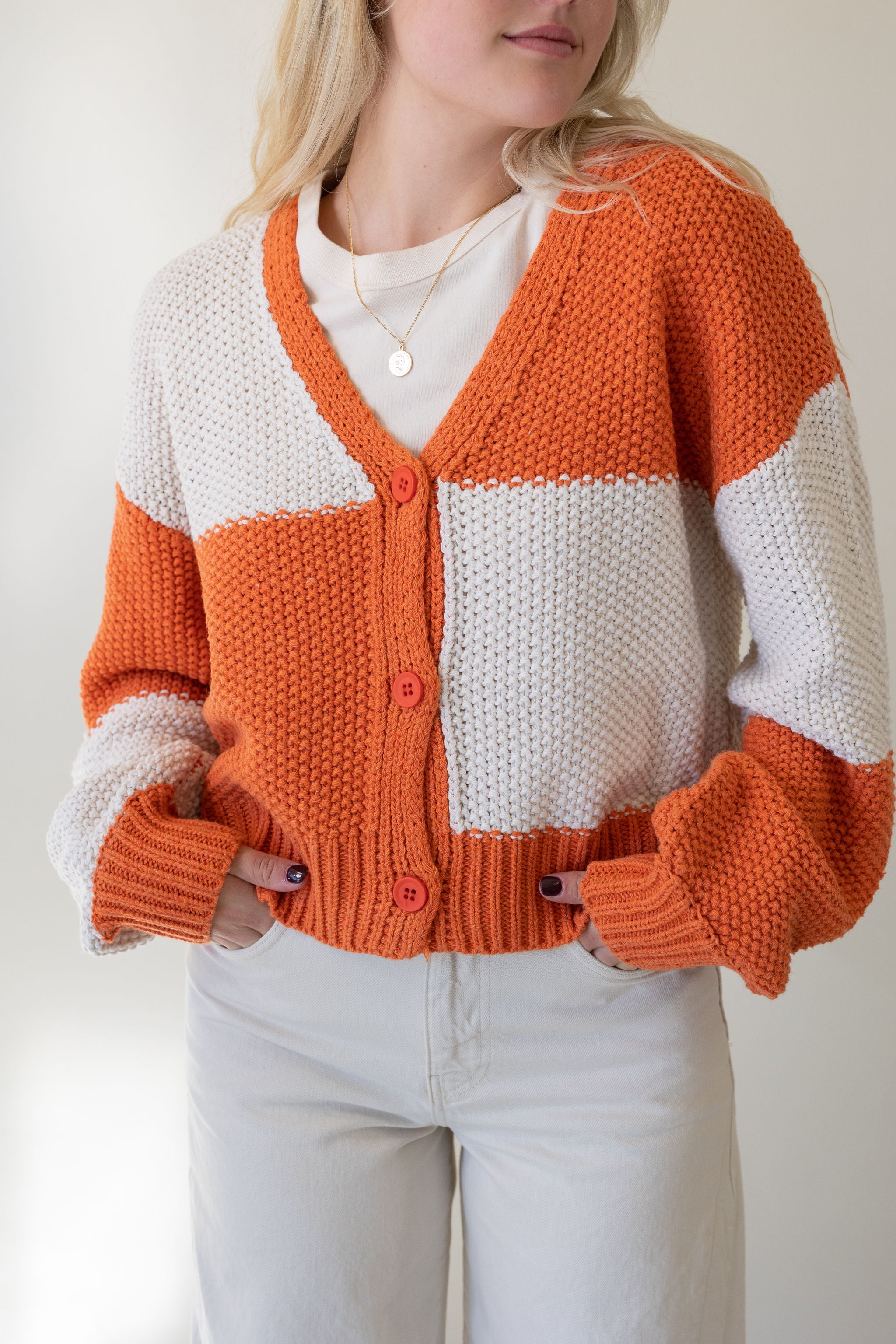 Wasted Love Color Block Knit Cardigan