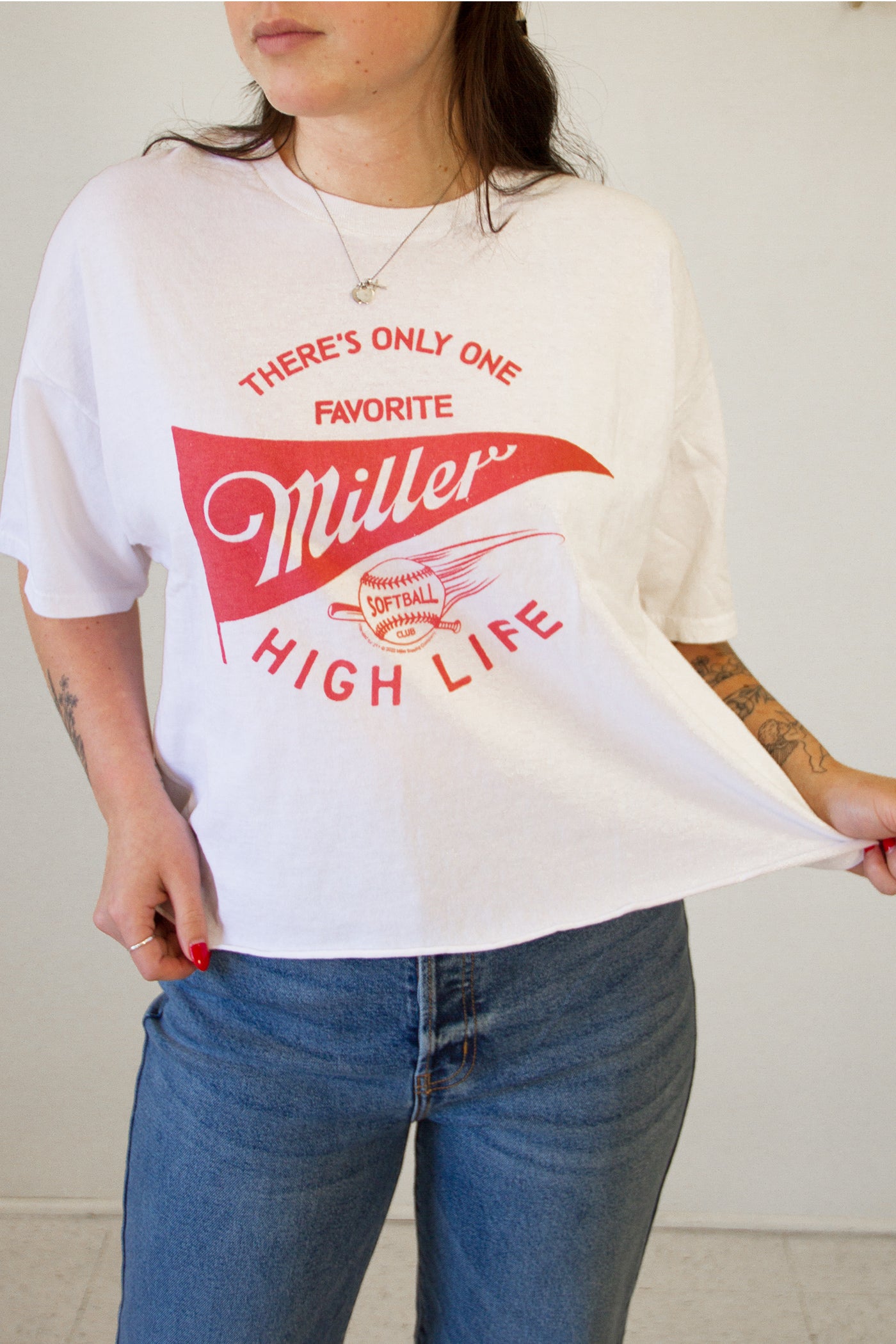 Miller High Life Softball Graphic Tee by Junk Food Clothing
