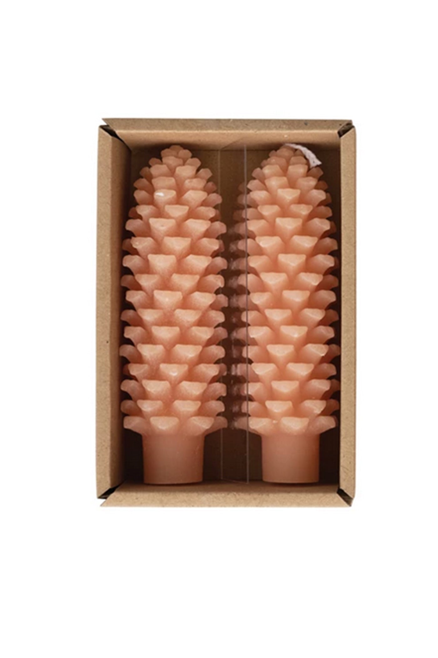 Unscented Pinecone Taper Candle