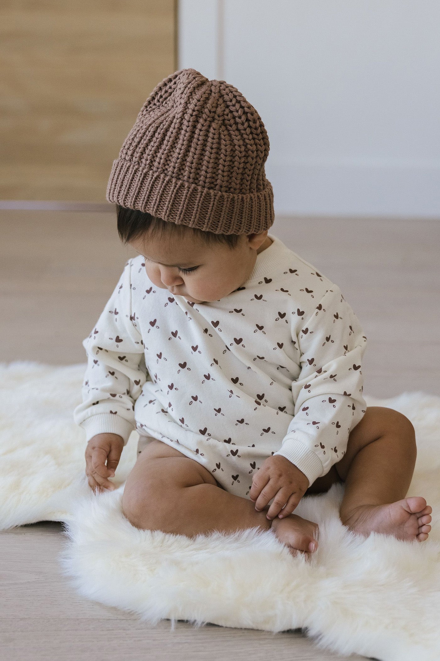 Quincy Mae - Basil Beanie 0-6M