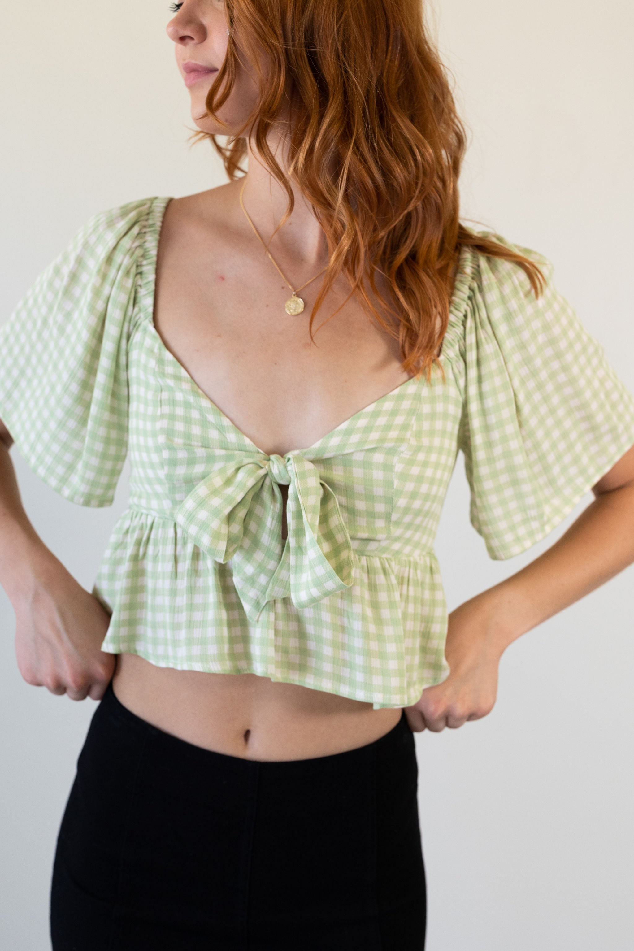 Every Moment Checker Crop Top