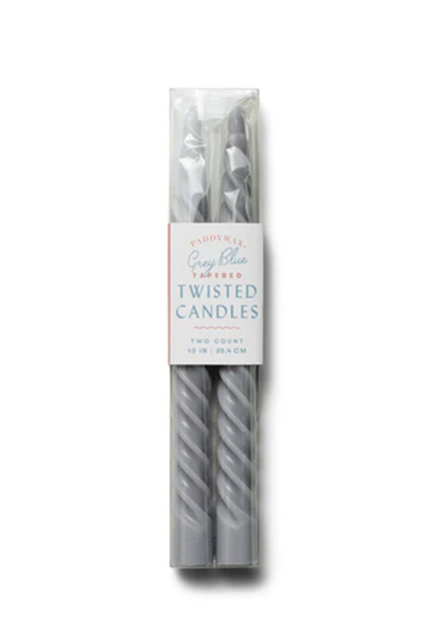 Grey Blue Twisted Taper Candles by Paddywax