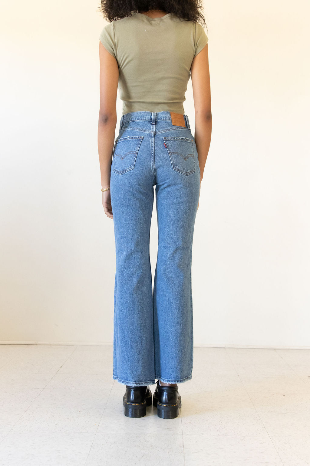 70s High Flare Long Bottom Jeans by Levi's