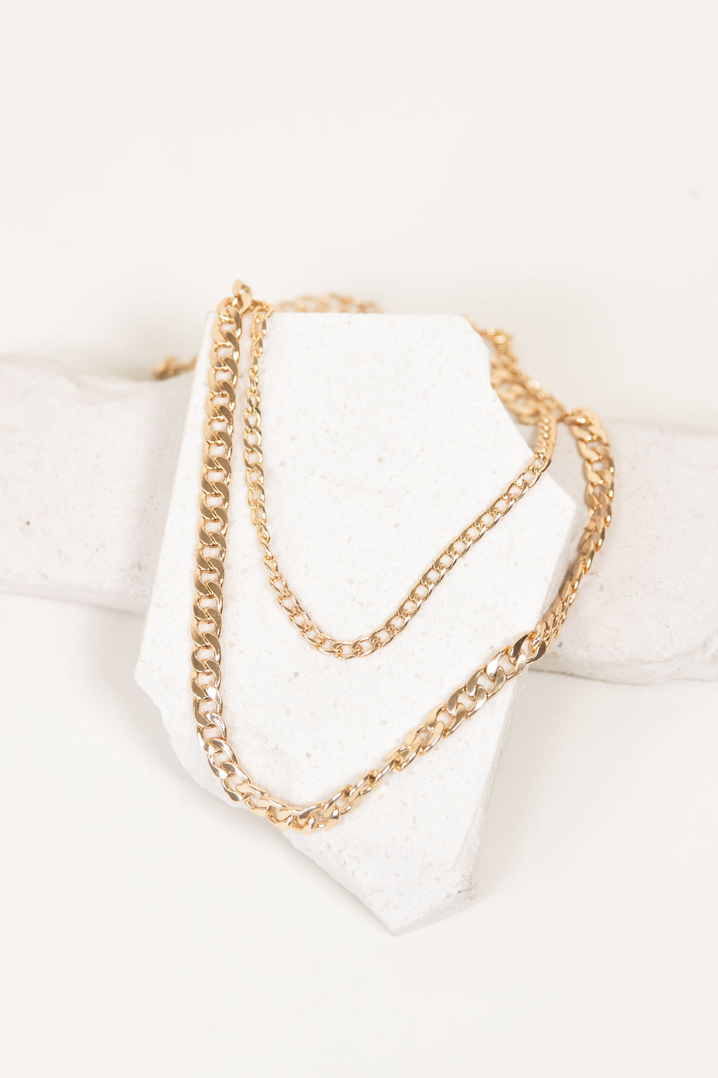 gold Double Chain Necklace