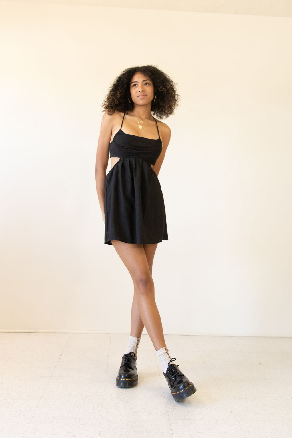 Black Sleeveless Cami Dress