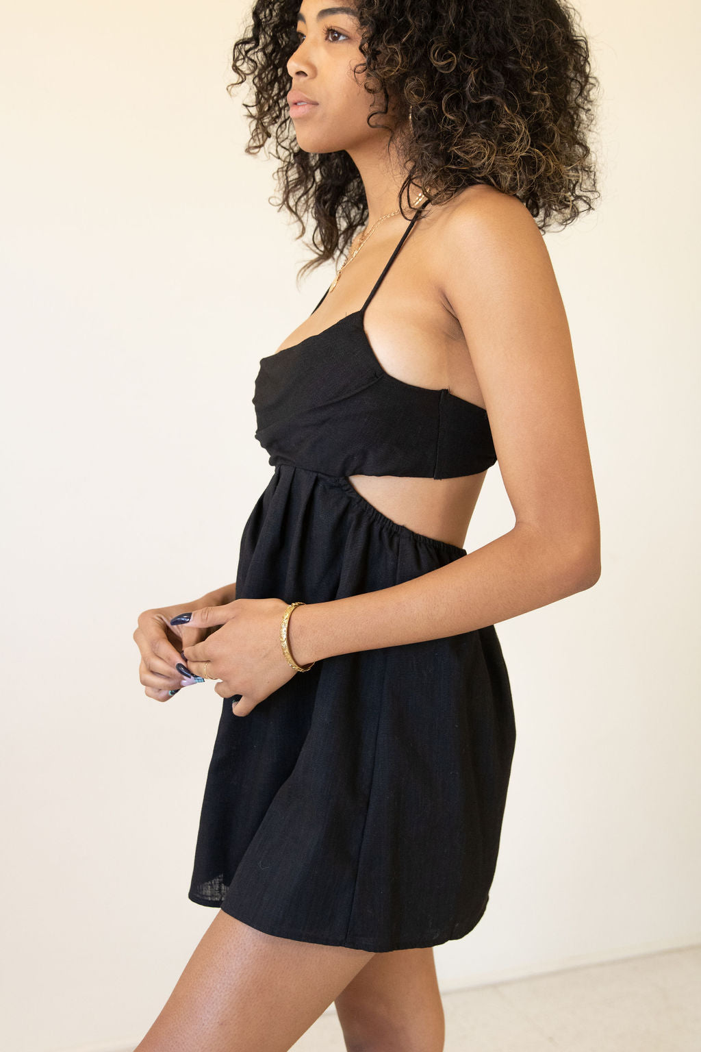Black Sleeveless Cami Dress